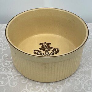 Pfaltzgraff Ceramic‎ Bowl Brown Floral Design
